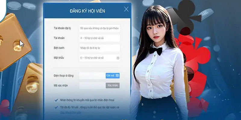 Hoàn thành thông tin dữ liệu cá nhân theo form mẫu tạo tài khoản nhà cái yêu cầu